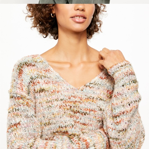 Free People Highland V Neck Sweater - Picture 1 of 6